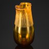 Купить Ваза интерьерная высокая, насыщенного янтарного оттенка, стекло, гравировка, Европа, 1970-1990 гг.
