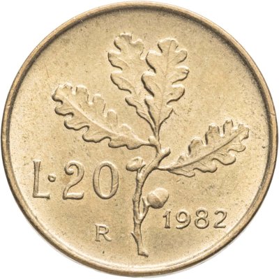 купить Италия 20 лир (lire) 1982