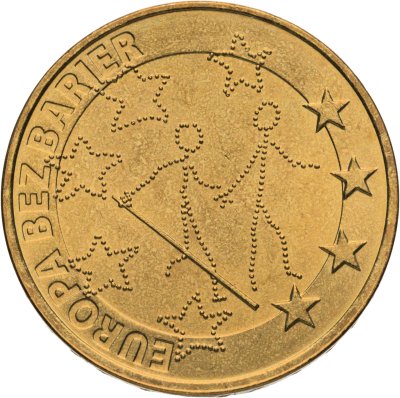 купить Польша 2 злотых 2011 "Европа без границ — 100-летие Общества слепых (Europa bez barier — 100-lecie Towarzystwa Opieki nad Ociemniałymi)"