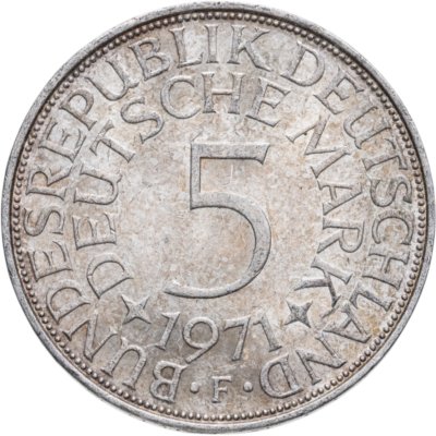 купить Германия 5 марок 1971 "F"