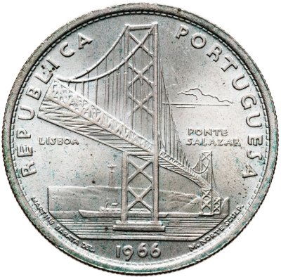 купить Португалия 20 эскудо 1966 "Мост Салазара в Лиссабоне"