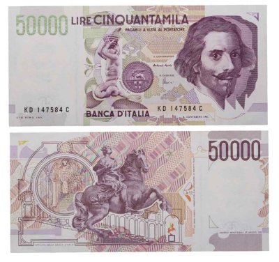 купить Италия 50000 лир 1992