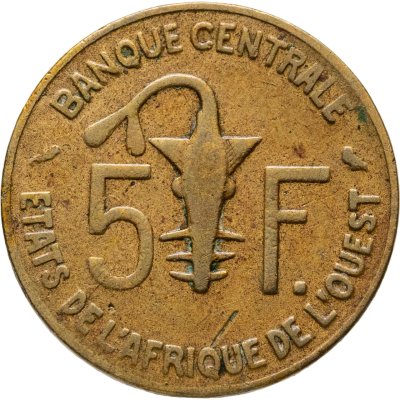 купить Западная Африка (BCEAO) 5 франков (francs) 1968