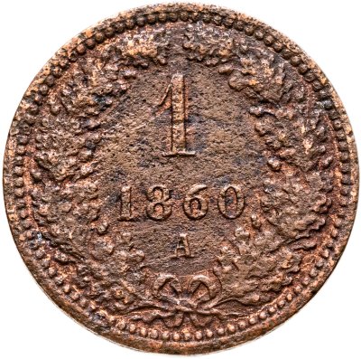 купить Австрия 1 крейцер (kreuzer) 1860