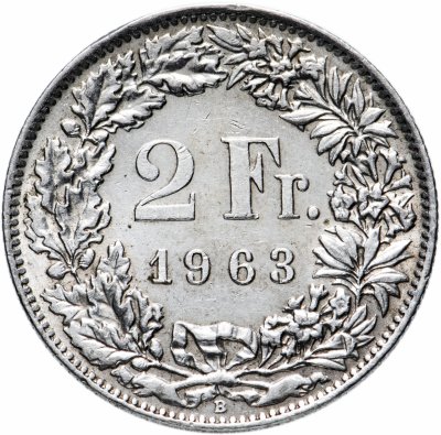 Купить Швейцария 2 франка 1963