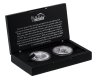 Купить Австралия, Острова Кука 1 доллар 2012-2013 Proof набор из 2-х монет "Лошадь Black caviar" в футляре, с сертификатом
