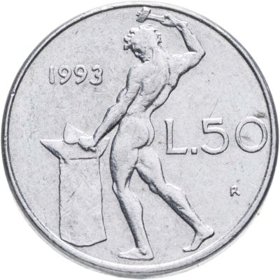 купить Италия 50 лир 1993