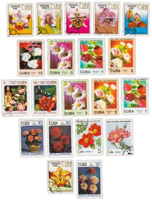 купить Куба набор из 20 марок "Цветы"