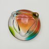 Купить Пепельница необычной формы в янтарно-зелёной гамме, цветное стекло, гутная техника, Чехословакия, 1970-1990 гг.