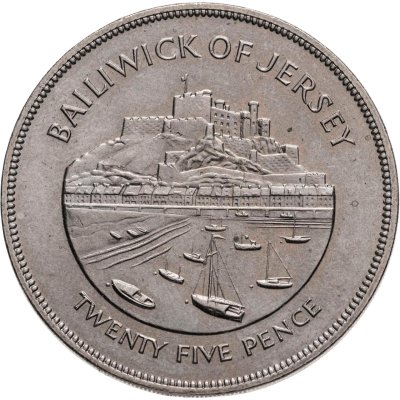 купить Джерси 25 пенсов (pence) 1977 "25 лет правления Королевы Елизаветы II"