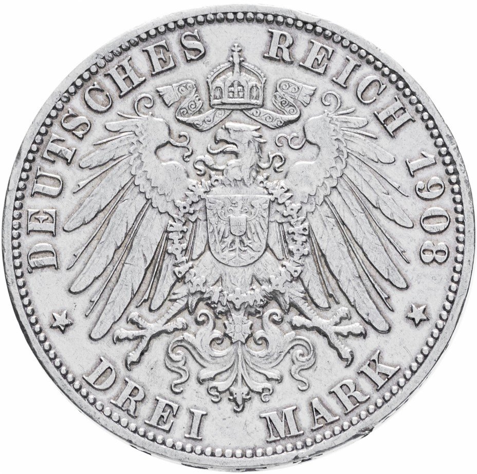 купить Пруссия 3 марки 1908