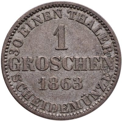 купить Германия, Ганновер 1 грош 1863