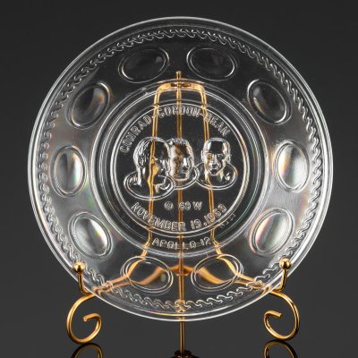 купить Тарелка декоративная "Аполлон-12, 19 ноября 1969 года", Whеаtоn Glаss по заказу НАСА, стекло, пресс, ирризация, США, 1969-1970 гг.