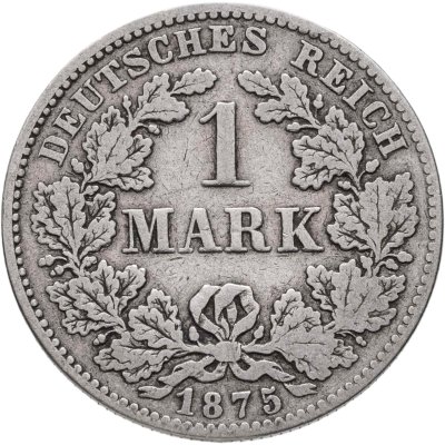 купить Германия 1 марка 1875 H знак монетного двора: "H" - Дармштадт