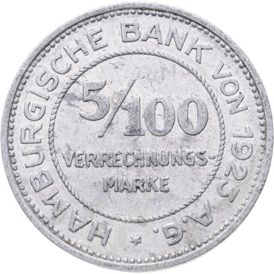 купить Германия (Гамбург) нотгельд 5 пфеннигов (5/100 марки) 1923