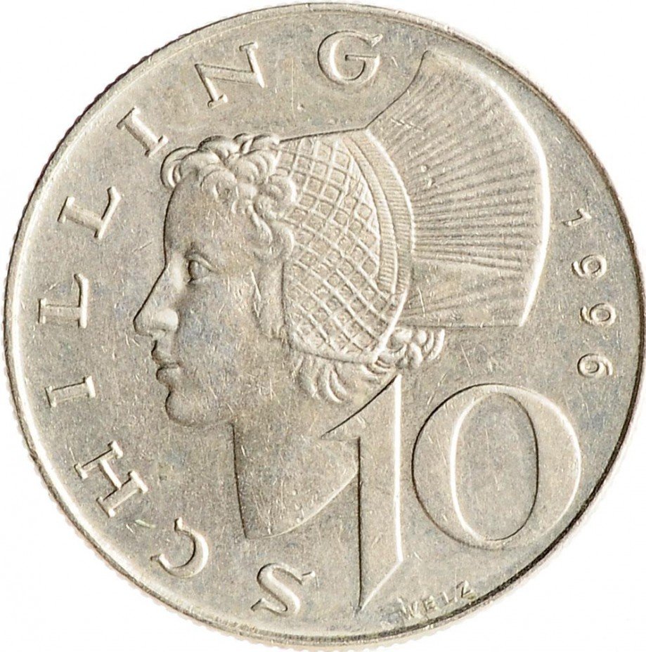 купить Австрия 10 шиллингов (shillings) 1974-2001 период Второй Республики
