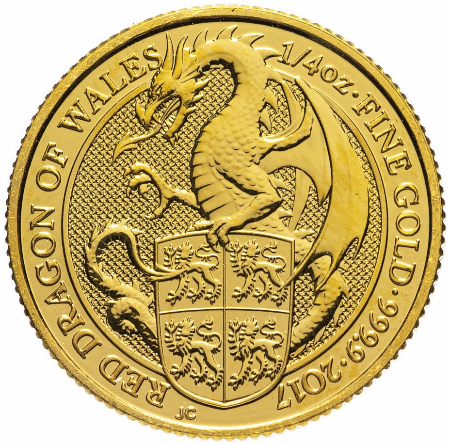купить Великобритания 25 фунтов 2017 Елизавета II, красный дракон (Elizabeth II Red Dragon of Wales)