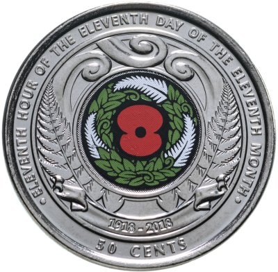 купить Новая Зеландия 50 центов 2018 "День перемирия"