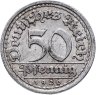 Купить Германия 50 пфеннигов (pfennig) 1920 J  знак монетного двора "J" — Гамбург