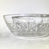 Купить Салатник (конфетница) овальной форма с геометрическим декором, стекло, пресс, стекло, пресс, СССР, 1970-1990 гг.