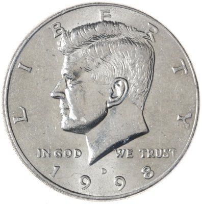 купить США 50 центов (1/2 доллара, half dollar) 1998 D Kennedy Half Dollar (Кеннеди) знак монетного двора "D" - Денвер