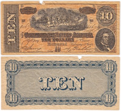 купить США Конфедеративные штаты Америки 10 долларов 1864 год
