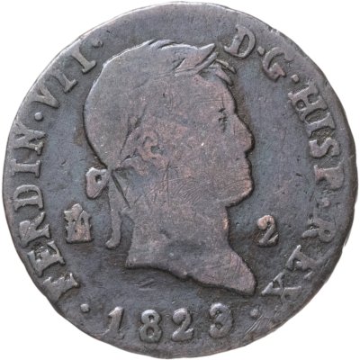 купить Испания 2 мараведи (maravedi) 1823