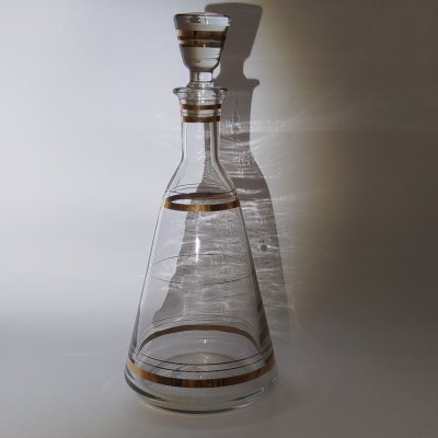 купить Штоф с линейным декором, стекло, золочение, СССР, 1970-1990 гг.