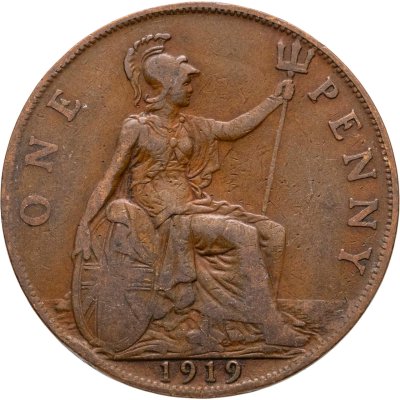 купить Великобритания 1 пенни (penny) 1919