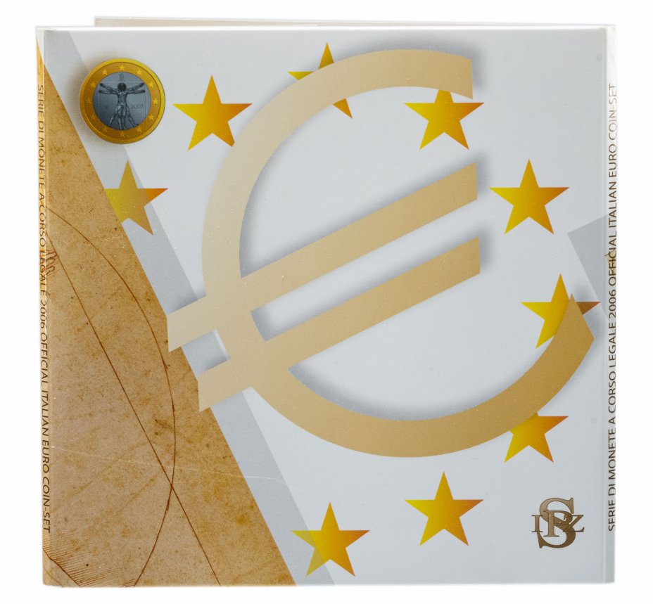 купить Италия 2006 официальный годовой набор евро из 8 монет в буклете