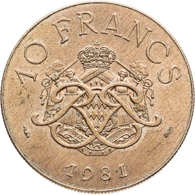 купить Монако 10 франков 1981