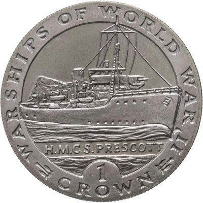 купить Гибралтар 1 крона 1993 "Корабли Второй мировой войны - HMCS PRESCOTT"