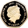 Купить Соломоновы Острова 50 центов 2019 «50 лет Конкорду - Взлет /50 вверху/позолоченная/»