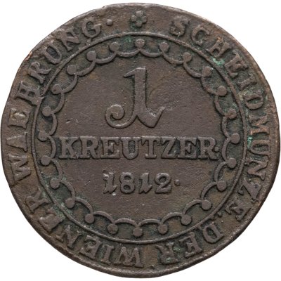 купить Австрия 1 крейцер (kreuzer) 1812, знак монетного двора "A" - Вена