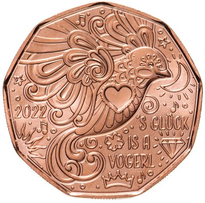 купить Австрия 5 евро 2022 'Птица счастья"