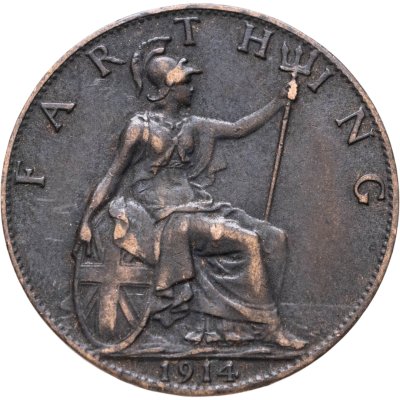 купить Великобритания 1 фартинг (farthing) 1914