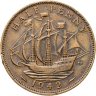 Купить Великобритания 1/2 пенни (penny) 1942