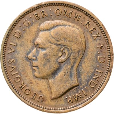 купить Великобритания 1/2 пенни (penny) 1942