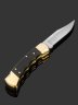 Купить Складной нож BUCK Folding Hunter 110 Finger Grooved 3.75'' (0110BRSFG), сталь 420HC, рукоять дерево, латунь