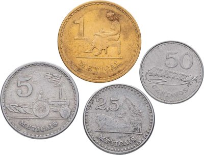 купить Мозамбик набор 4 монет 1980-1982