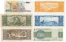 Купить Бразилия набор из 6 банкнот 1, 2, 5, 10 крузейро и 500 новых крузадо 1944-1990