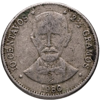 купить Доминикана 10 сентаво (centavos) 1980