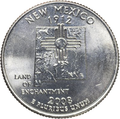 купить США 25 центов [Квотер] 2008 D [KM#422] "Нью-Мексико"