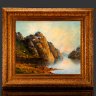 Купить Картина "Пейзаж с горным озером", автор М. Вулрц (M. Wulrz), холст, масло, в современной раме, Австрия, 1880-1900 гг.