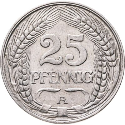 купить Германия 25 пфеннигов (pfennig) 1911 А