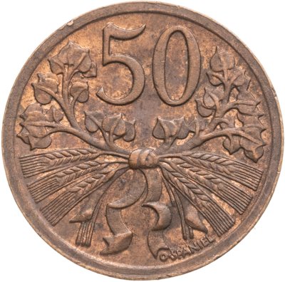купить Чехословакия 50 геллеров (haleru) 1947