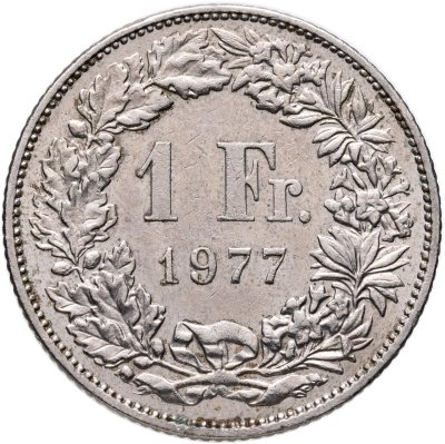 купить Швейцария 1 франк (franc) 1977