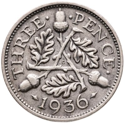 купить Великобритания 3 пенса 1936