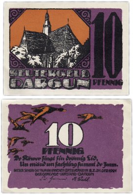 купить Германия (Померания: Даргун) 10 пфеннигов 1921 (257.1/B1)