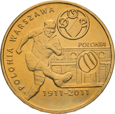 купить Польша 2 злотых (zlote) 2011 Польские футбольные клубы - Полония Варшава
